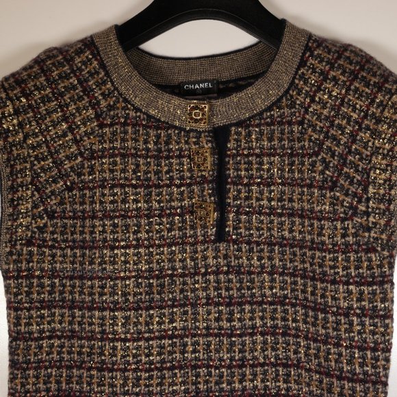 Amazing Chanel Cashmere dress FR SZ 44 - Picture 3 of 10